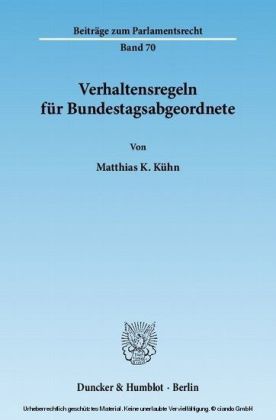 Verhaltensregeln für Bundestagsabgeordnete.