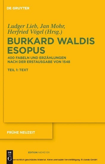 Burkard Waldis: Esopus main product photo