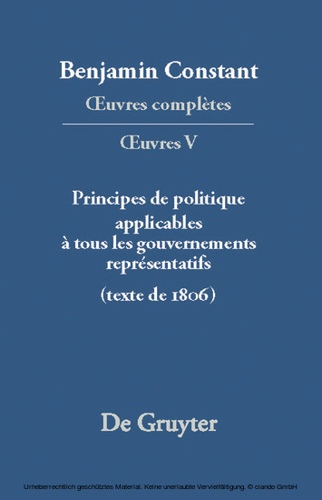 Principes de politique applicables à tous les gouvernements représentatifs main product photo