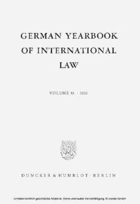German Yearbook of International Law / Jahrbuch für Internationales Recht.