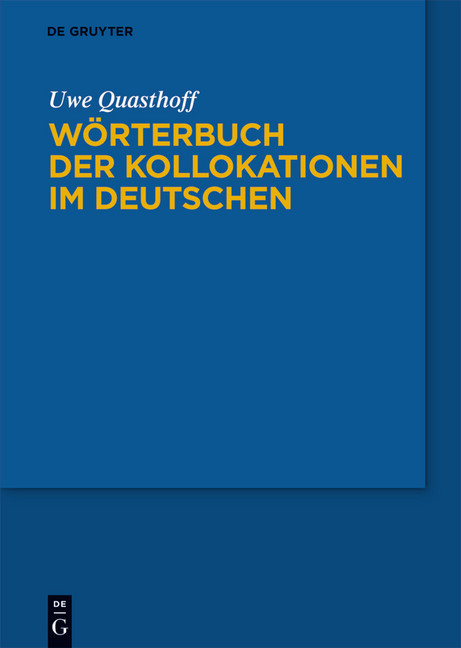 Wörterbuch der Kollokationen im Deutschen main product photo