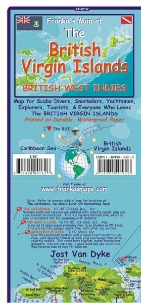 Franko Maps Franko's Map of the British Virgin Islands, British West Indies main product photo