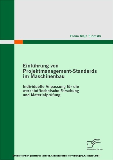 Einführung von Projektmanagement-Standards im Maschinenbau: Individuelle Anpassung für die werkstofftechnische Forschung und Materialprüfung main product photo