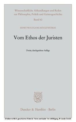 Vom Ethos der Juristen.