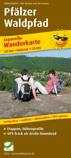 PublicPress Wanderkarte Pfälzer Waldpfad, 23 Karten main product photo