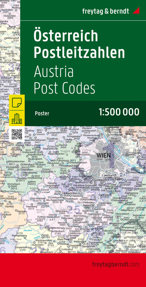 Freytag & Berndt Poster Österreich, Postleitzahlen main product photo