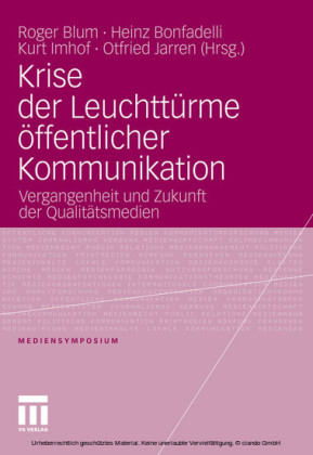 Krise der Leuchttürme öffentlicher Kommunikation