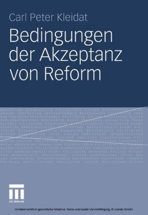 Bedingungen der Akzeptanz von Reform