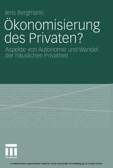 Ökonomisierung des Privaten? main product photo