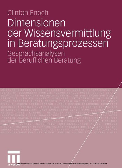 Dimensionen der Wissensvermittlung in Beratungsprozessen main product photo