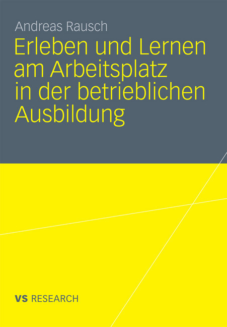 Erleben und Lernen am Arbeitsplatz in der betrieblichen Ausbildung main product photo
