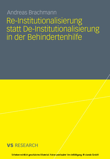 Re-Institutionalisierung statt De-Institutionalisierung in der Behindertenhilfe main product photo