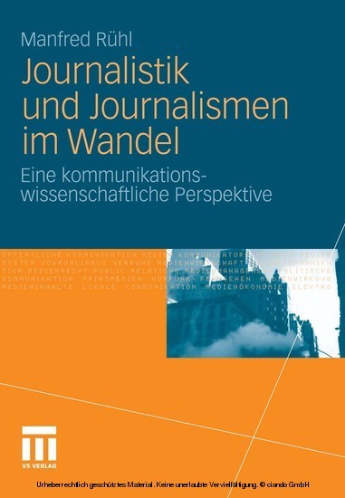 Journalistik und Journalismen im Wandel main product photo