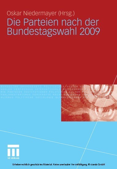 Die Parteien nach der Bundestagswahl 2009 main product photo