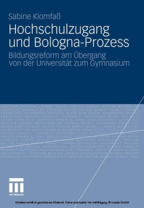Hochschulzugang und Bologna-Prozess