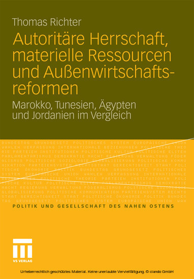 Autoritäre Herrschaft, materielle Ressourcen und Außenwirtschaftsreformen main product photo