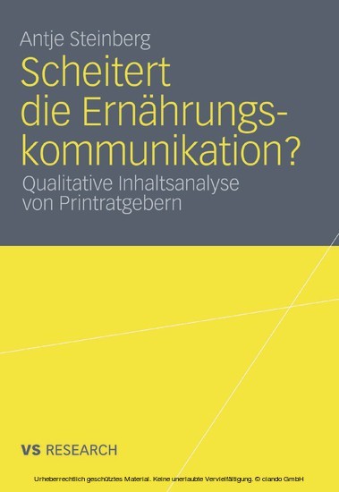 Scheitert die Ernährungskommunikation? main product photo