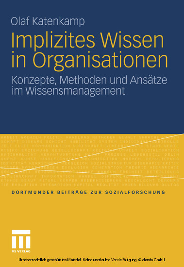 Implizites Wissen in Organisationen main product photo