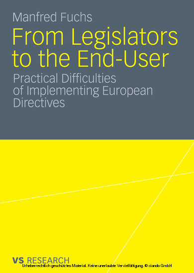 From Legislators to the End-User main product photo