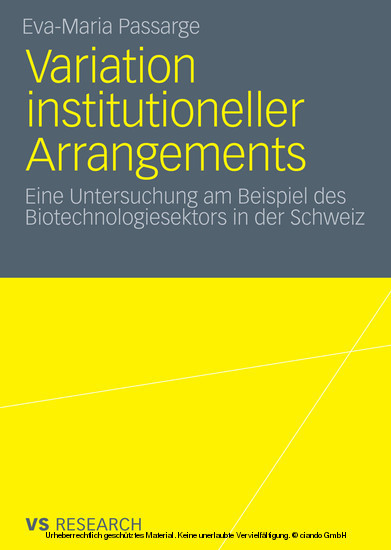 Variation institutioneller Arrangements main product photo