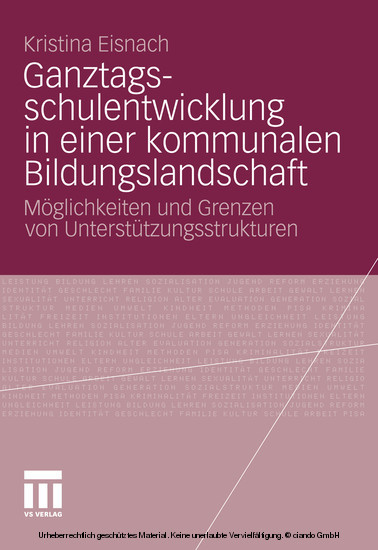 Ganztagsschulentwicklung in einer kommunalen Bildungslandschaft main product photo