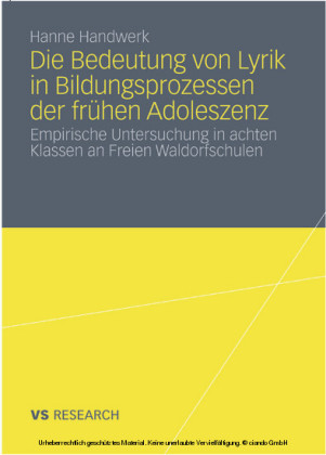 Die Bedeutung von Lyrik in Bildungsprozessen der frühen Adoleszenz