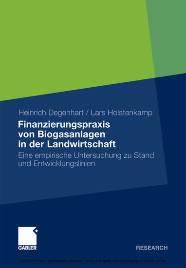 Finanzierungspraxis von Biogasanlagen in der Landwirtschaft main product photo