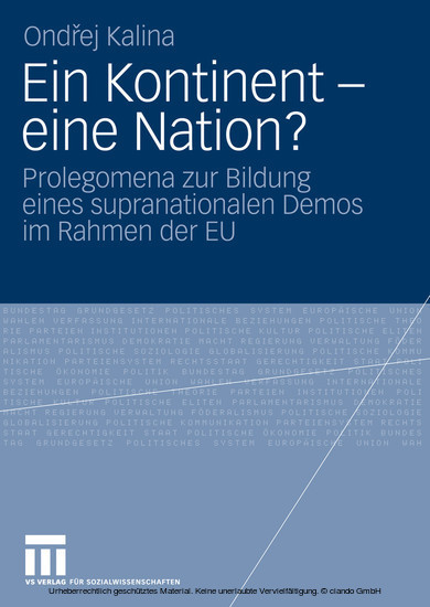 Ein Kontinent - eine Nation? main product photo