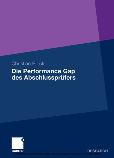 Die Performance Gap des Abschlussprüfers main product photo