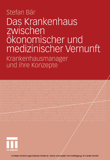 Das Krankenhaus zwischen ökonomischer und medizinischer Vernunft main product photo