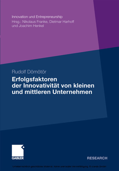Erfolgsfaktoren der Innovativität von kleinen und mittleren Unternehmen main product photo