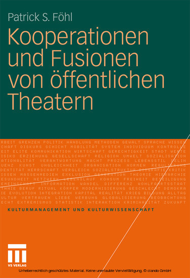 Kooperationen und Fusionen von öffentlichen Theatern main product photo