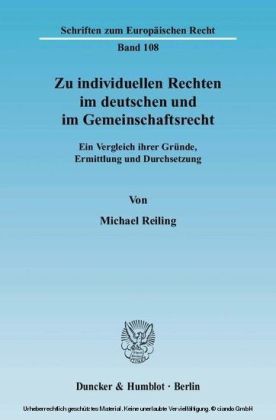 Zu individuellen Rechten im deutschen und im Gemeinschaftsrecht.