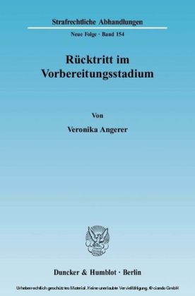 Rücktritt im Vorbereitungsstadium.