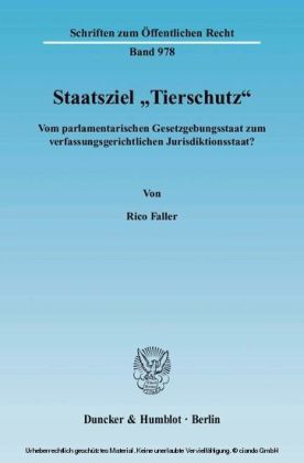 Staatsziel »Tierschutz«.