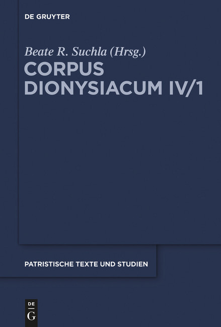 Ioannis Scythopolitani prologus et scholia in Dionysii Areopagitae librum 'De divinis nominibus' cum additamentis interpretum aliorum main product photo