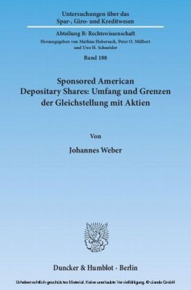 Sponsored American Depositary Shares: Umfang und Grenzen der Gleichstellung mit Aktien.