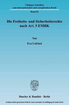 Die Freiheits- und Sicherheitsrechte nach Art. 5 EMRK. main product photo