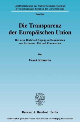 Die Transparenz der Europäischen Union.