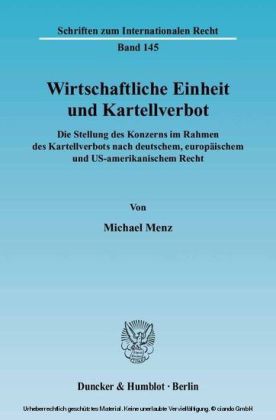 Wirtschaftliche Einheit und Kartellverbot.