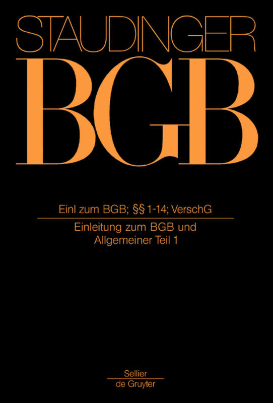 Einleitung zum BGB; §§ 1-14; VerschG main product photo