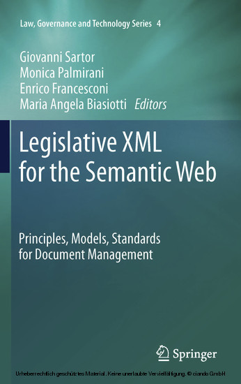 Legislative XML for the Semantic Web main product photo
