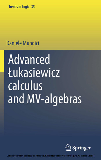Advanced ?ukasiewicz calculus and MV-algebras main product photo