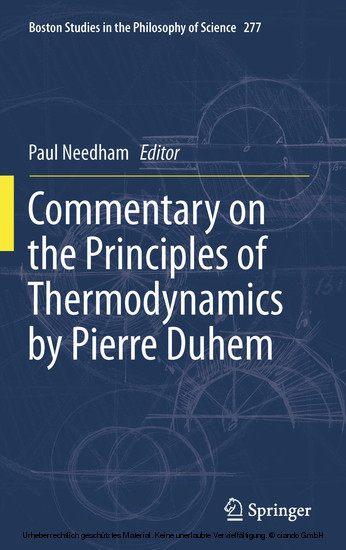 Commentary on the Principles of Thermodynamics by Pierre Duhem main product photo