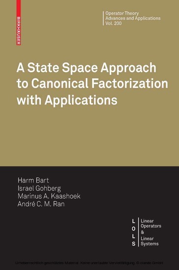 A State Space Approach to Canonical Factorization with Applications main product photo