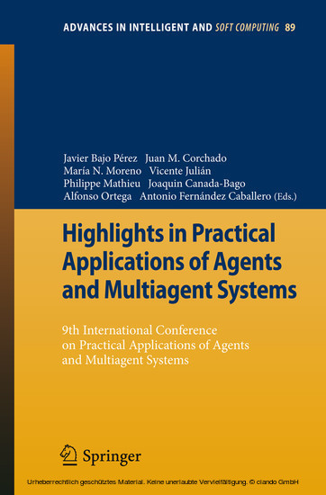 Highlights in Practical Applications of Agents and Multiagent Systems main product photo