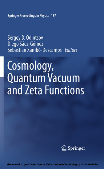 Cosmology, Quantum Vacuum and Zeta Functions main product photo
