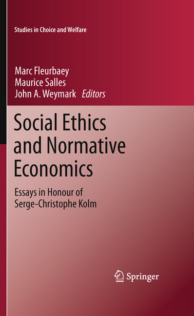Social Ethics and Normative Economics main product photo