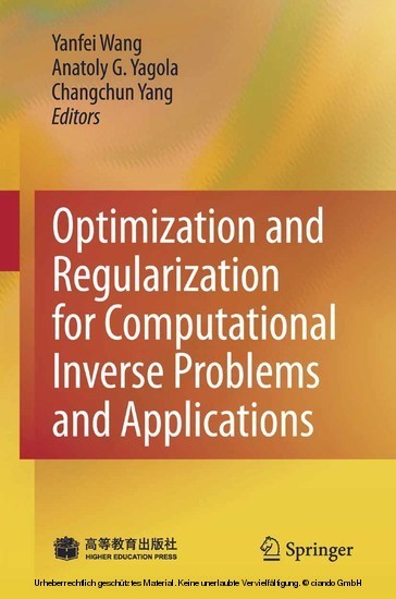 Optimization and Regularization for Computational Inverse Problems and Applications main product photo