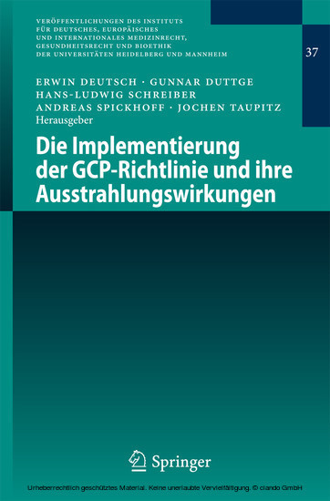 Die Implementierung der GCP-Richtlinie und ihre Ausstrahlungswirkungen main product photo